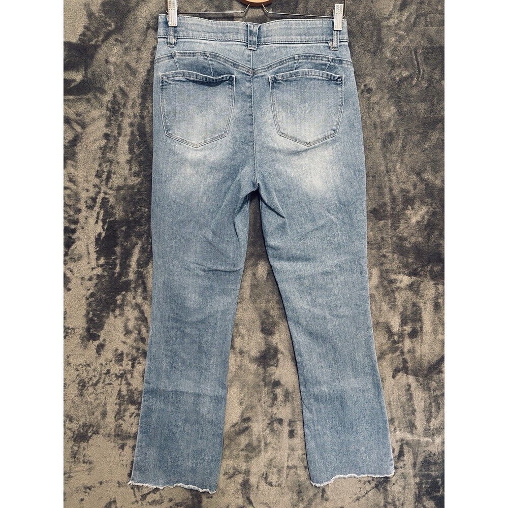 Democracy Ab Technology Bootcut Jeans Sz 8 Blue Light Wash Y2K Stretch - Picture 2 of 8